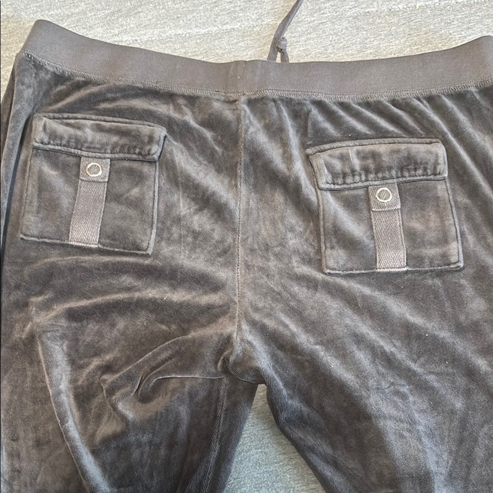 Juicy Couture Gray Velour Track Pants - Picture 6 of 7